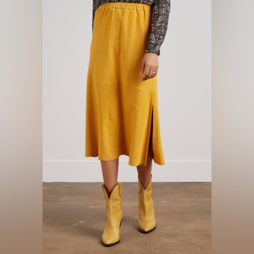 REFINITY mustard yellow maxi skirt p30-02